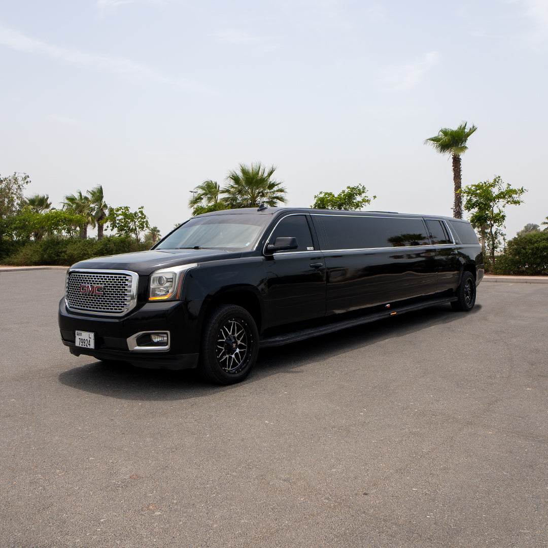 GMC Hulk stretch limousine with chauffeur in Dubai